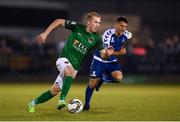 22 September 2017; Stephen Dooley of Cork City in action against Shane Duggan of Limerick during the SSE Airtricity League Premier Division match between Limerick FC and Cork City at Markets Fields in Limerick. Photo by Stephen McCarthy/Sportsfile