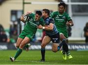 23 September 2017; Cian Kelleher of Connacht is tackled by Lloyd Williams of Cardiff during the Guinness PRO14 Round 4 match between Connacht and Cardiff Blues at The Sportsground in Galway. Photo by Diarmuid Greene/Sportsfile
