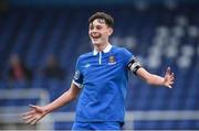 23 September 2017; Jack Larkin captain of Waterford FC celebrates after the final whistle at the SSE Airtricity National Under 17 League Mark Farren Cup Final match between Waterford FC and Sligo Rovers at RSC in Waterford. Photo by Matt Browne/Sportsfile
