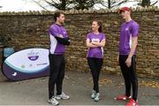 23 September 2017; Former Donegal GAA footballer, Eamon and current Donegal GAA player Jason McGee along with Brigid Gallagher, VHI Donegal  pictured at the Falcarragh parkrun where Vhi hosted a special event to celebrate their partnership with parkrun Ireland. Eamon was on hand to lead the warm up for parkrun participants before completing the 5km course alongside newcomers and seasoned parkrunners alike. Vhi provided walkers, joggers, runners and volunteers at Falcarragh parkrun with a variety of refreshments in the Vhi Relaxation Area at the finish line. A qualified physiotherapist was also available to guide participants through a post event stretching routine to ease those aching muscles. parkruns take place over a 5km course weekly, are free to enter and are open to all ages and abilities, providing a fun and safe environment to enjoy exercise. To register for a parkrun near you visit www.parkrun.ie. New registrants should select their chosen event as their home location. You will then receive a personal barcode which acts as your free entry to any parkrun event worldwide. Photo by Oliver McVeigh/Sportsfile