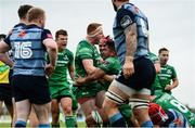 23 September 2017; Shane Delahunt of Connacht celebrates with team-mates after scoring his side's second try during the Guinness PRO14 Round 4 match between Connacht and Cardiff Blues at The Sportsground in Galway. Photo by Diarmuid Greene/Sportsfile