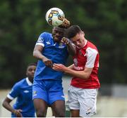 23 September 2017; Regix Madika of Waterford FC in action against James McGrath of Sligo Rovers during the SSE Airtricity National Under 17 League Mark Farren Cup Final match between Waterford FC and Sligo Rovers at RSC in Waterford. Photo by Matt Browne/Sportsfile