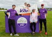 23 September 2017; Former Donegal GAA footballer, Eamon and current Donegal GAA player Jason McGee pictured at the Falcarragh parkrun where Vhi hosted a special event to celebrate their partnership with parkrun Ireland. Eamon was on hand to lead the warm up for parkrun participants before completing the 5km course alongside newcomers and seasoned parkrunners alike. Vhi provided walkers, joggers, runners and volunteers at Falcarragh parkrun with a variety of refreshments in the Vhi Relaxation Area at the finish line. A qualified physiotherapist was also available to guide participants through a post event stretching routine to ease those aching muscles. parkruns take place over a 5km course weekly, are free to enter and are open to all ages and abilities, providing a fun and safe environment to enjoy exercise. To register for a parkrun near you visit www.parkrun.ie. New registrants should select their chosen event as their home location. You will then receive a personal barcode which acts as your free entry to any parkrun event worldwide. Photo by Oliver McVeigh/Sportsfile