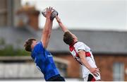 23 September 2017; Cian Predergast of Leinster in action against Joshua McAuley of Ulster during the under 18 schools interprovincial match between Leinster and Ulster at Donnybrook Stadium Dublin. Photo by Ramsey Cardy/Sportsfile