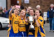 23 September 2017; Banner Ladies players take a selfie after winning the Senior Cup during All-Ireland Ladies Football Club 7’s where every county was represented by over 1,000 players competing in 3 grades for the honourof being the 2017 Ladies All Ireland Club 7s Champions. Naomh Mearnóg and St. Sylvester's were the host club to the intensely competitive clubs competition at Naomh Mearnóg in Portmarnock, Dublin. Photo by Eóin Noonan/Sportsfile