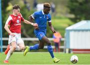 23 September 2017; Regix Madika of Waterford FC in action against Mark Byrne of Sligo Rovers during the SSE Airtricity National Under 17 League Mark Farren Cup Final match between Waterford FC and Sligo Rovers at RSC in Waterford. Photo by Matt Browne/Sportsfile