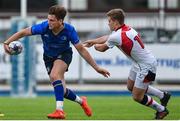 23 September 2017; Sam Dardis of Leinster is tackled by Thomas Armstrong of Ulster during the under 18 schools interprovincial match between Leinster and Ulster at Donnybrook Stadium Dublin. Photo by Ramsey Cardy/Sportsfile