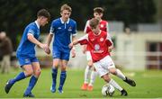 23 September 2017; Cian McAllister of Sligo Rovers in action against Dean Beresford of  Waterford FC during the SSE Airtricity National Under 17 League Mark Farren Cup Final match between Waterford FC and Sligo Rovers at RSC in Waterford. Photo by Matt Browne/Sportsfile