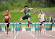 8 July 2012; Thomas Barr, Ferrybank A.C, Co.Waterford, on his way to winning the Mens 400m Hurdles Final. Woodie’s DIY Senior Track and Field Championships of Ireland, Morton Stadium, Santry, Dublin. Picture credit: Tomas Greally / SPORTSFILE