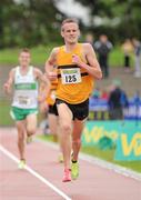 8 July 2012; Mark Hanrahan, Leevales A.C, Co. Cork, on his way to winning the Mens 5000m Final. Woodie’s DIY Senior Track and Field Championships of Ireland, Morton Stadium, Santry, Dublin. Picture credit: Tomas Greally / SPORTSFILE