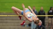 8 July 2012; Deirdre Ryan, DSD A.C, Dublin, in action during the Women's High Jump event. Woodie’s DIY Senior Track and Field Championships of Ireland, Morton Stadium, Santry, Dublin. Picture credit: Tomas Greally / SPORTSFILE