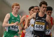 10 July 2012; Ireland's Sean Tobin, 464, in action during his heat of the Men's 1500m where he finished 6th in a time of 3:49.11. IAAF World Junior Athletics Championships, Montjuïc Olympic Stadium, Barcelona, Spain. Picture credit: Brendan Moran / SPORTSFILE