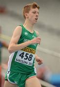 10 July 2012; Ireland's Ruairi Finnegan in action during his heat of the Men's 1500m where he finished 10th in a time of 3:53.95. IAAF World Junior Athletics Championships, Montjuïc Olympic Stadium, Barcelona, Spain. Picture credit: Brendan Moran / SPORTSFILE