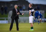 22 September 2017; Cork City manager John Caulfield with Stephen Dooley before the SSE Airtricity League Premier Division match between Limerick FC and Cork City at Markets Fields in Limerick. Photo by Stephen McCarthy/Sportsfile