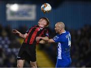 22 September 2017; Aodh Dervin of  Longford Town in action against Paul Keegan of Waterford FC during the SSE Airtricity League First Division match between Waterford FC and Longford Town at the RSC in Waterford. Photo by Matt Browne/Sportsfile