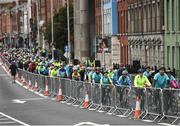 24 September 2017; Cllr. Janice Boylan was on hand in Smithfield, to officially start the biggest cycling event of its kind to take place in Dublin. The Great Dublin Bike Ride is an initiative from Sport Ireland who work in conjunction with Dublin City Council, Healthy Ireland, Fingal County Council and Cycling Ireland.The Great Dublin Bike Ride was a flagship event in Ireland for the European Week of Sport (23 - 30 September) and encourages everyone to #BeActive. The Gardaí, Luas, Dublin Bus and Civil Defence worked hard with the various city and county councils to ensure the safety and enjoyment of participants on the day. Pictured is a general view of riders as they make their way to the start of The Great Dublin Bike Ride 2017, Aran Quays, in Dublin. Photo by Seb Daly/Sportsfile