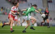 24 September 2017; Eimear Smyth of Fermanagh in action against Cáit Glass of Derry during the TG4 Ladies Football All-Ireland Junior Championship Final match between Derry and Fermanagh at Croke Park in Dublin. Photo by Brendan Moran/Sportsfile
