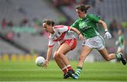 24 September 2017; Emma Doherty of Derry in action against Marita McDonald of Fermanagh during the TG4 Ladies Football All-Ireland Junior Championship Final match between Derry and Fermanagh at Croke Park in Dublin. Photo by Brendan Moran/Sportsfile