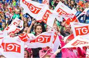 24 September 2017; Tyrone supporters during the TG4 Ladies Football All-Ireland Intermediate Championship Final match between Tipperary and Tyrone at Croke Park in Dublin. Photo by Cody Glenn/Sportsfile