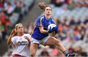 24 September 2017; Maria Curley of Tipperary in action against Gemma Begley of Tyrone during the TG4 Ladies Football All-Ireland Intermediate Championship Final match between Tipperary and Tyrone at Croke Park in Dublin. Photo by Cody Glenn/Sportsfile