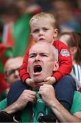 24 September 2017; Mayo supporters during the TG4 Ladies Football All-Ireland Senior Championship Final match between Dublin and Mayo at Croke Park in Dublin. Photo by Cody Glenn/Sportsfile