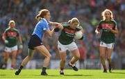 24 September 2017; Cora Staunton of Mayo in action against Lauren Magee of Dublin during the TG4 Ladies Football All-Ireland Senior Championship Final match between Dublin and Mayo at Croke Park in Dublin. Photo by Brendan Moran/Sportsfile