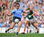 24 September 2017; Niamh McEvoy of Dublin shoots to score a point during the TG4 Ladies Football All-Ireland Senior Championship Final match between Dublin and Mayo at Croke Park in Dublin. Photo by Cody Glenn/Sportsfile