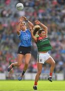 24 September 2017; Niamh McEvoy of Dublin in action against Niamh Kelly of Mayo during the TG4 Ladies Football All-Ireland Senior Championship Final match between Dublin and Mayo at Croke Park in Dublin. Photo by Brendan Moran/Sportsfile