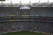 24 September 2017; The attendance of 46,286 is shown during the TG4 Ladies Football All-Ireland Senior Championship Final match between Dublin and Mayo at Croke Park in Dublin. Photo by Stephen McCarthy/Sportsfile