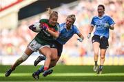 24 September 2017; Sarah Rowe of Mayo in action against Martha Byrne of Dublin during the TG4 Ladies Football All-Ireland Senior Championship Final match between Dublin and Mayo at Croke Park in Dublin. Photo by Cody Glenn/Sportsfile