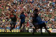 24 September 2017; Spectators follow the match from the Cusack stand during the TG4 Ladies Football All-Ireland Senior Championship Final match between Dublin and Mayo at Croke Park in Dublin. Photo by Cody Glenn/Sportsfile