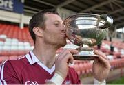 24 September 2017; Patsy Bradley of Slaughtneil kisses the John McLaughlin cup after the Derry County Senior Football Championship Final match between Slaughtneil and Ballinascreen at Celtic Park in Derry. Photo by Oliver McVeigh/Sportsfile