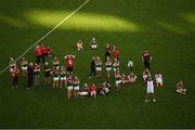 24 September 2017; Dejected Mayo players and staff following the TG4 Ladies Football All-Ireland Senior Championship Final match between Dublin and Mayo at Croke Park in Dublin. Photo by Stephen McCarthy/Sportsfile