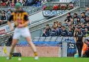 8 July 2012; Kilkenny manager Brian Cody watches on as Henry Shefflin prepares to take a free late in the first half. Leinster GAA Hurling Senior Championship Final, Kilkenny v Galway, Croke Park, Dublin. Picture credit: Brian Lawless / SPORTSFILE