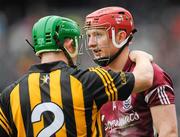 8 July 2012; Joe Canning, Galway, with Paul Murphy, Kilkenny, after the match. Leinster GAA Hurling Senior Championship Final, Kilkenny v Galway, Croke Park, Dublin. Picture credit: Brian Lawless / SPORTSFILE