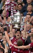 8 July 2012; Galway captain Fergal Moore lifts the Bob O'Keeffe cup. Leinster GAA Hurling Senior Championship Final, Kilkenny v Galway, Croke Park, Dublin. Picture credit: Daire Brennan / SPORTSFILE