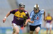 8 July 2012; Kevin Foley, Wexford, in action against Eoghan O'Donnell, Dublin. Electric Ireland Leinster GAA Hurling Minor Championship Final, Dublin v Wexford, Croke Park, Dublin. Picture credit: Brian Lawless / SPORTSFILE