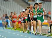 10 July 2012; Kevin Dooney, 456, Ireland, leads a section of the field during the Men's 10000m where he finished in 24th place. IAAF World Junior Athletics Championships, Montjuïc Olympic Stadium, Barcelona, Spain. Picture credit: Brendan Moran / SPORTSFILE