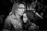 24 September 2017; (EDITORS NOTE: Image has been converted to black & white) Mayo supporters following the TG4 Ladies Football All-Ireland Senior Championship Final match between Dublin and Mayo at Croke Park in Dublin. Photo by Cody Glenn/Sportsfile