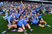 24 September 2017; Dublin players celebrate with the cup after the TG4 Ladies Football All-Ireland Senior Championship Final match between Dublin and Mayo at Croke Park in Dublin. Photo by Brendan Moran/Sportsfile
