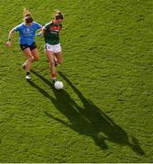 24 September 2017; Noelle Healy of Dublin in action against Orla Conlon of Mayo during the TG4 Ladies Football All-Ireland Senior Championship Final match between Dublin and Mayo at Croke Park in Dublin. Photo by Stephen McCarthy/Sportsfile