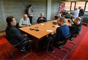 25 September 2017; Munster director of rugby Rassie Erasmus speaking to reporters during a Munster Rugby Press Conference at the University of Limerick in Limerick. Photo by Diarmuid Greene/Sportsfile