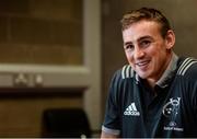 25 September 2017; Tommy O'Donnell of Munster during a Munster Rugby Press Conference at the University of Limerick in Limerick. Photo by Diarmuid Greene/Sportsfile
