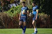 25 September 2017; Jonathan Sexton, left, and Robbie Henshaw of Leinster during squad training at UCD, Belfield, in Dublin. Photo by David Fitzgerald/Sportsfile