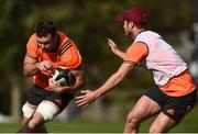 25 September 2017; Peter O'Mahony of Munster in action against Tyler Bleyendaal during Munster Rugby Squad Training at the University of Limerick in Limerick. Photo by Diarmuid Greene/Sportsfile