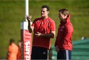 25 September 2017; Munster director of rugby Rassie Erasmus in conversation with scrum coach Jerry Flannery during Munster Rugby Squad Training at the University of Limerick in Limerick. Photo by Diarmuid Greene/Sportsfile
