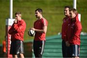 25 September 2017; Munster U19 head coach Colm McMahon, technical coach Felix Jones, director of rugby Rassie Erasmus, and scrum coach Jerry Flannery during Munster Rugby Squad Training at the University of Limerick in Limerick. Photo by Diarmuid Greene/Sportsfile