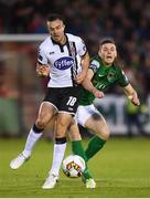 25 September 2017; Robbie Benson of Dundalk in action against Garry Buckley of Cork City during the SSE Airtricity Premier Division match between Cork City and Dundalk at Turners Cross in Cork. Photo by Stephen McCarthy/Sportsfile