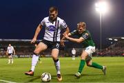 25 September 2017; Patrick McEleney of Dundalk in action against Conor McCormack of Cork City during the SSE Airtricity Premier Division match between Cork City and Dundalk at Turners Cross in Cork. Photo by Stephen McCarthy/Sportsfile