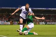 25 September 2017; Chris Shields of Dundalk in action against Karl Sheppard of Cork City during the SSE Airtricity Premier Division match between Cork City and Dundalk at Turners Cross in Cork. Photo by Stephen McCarthy/Sportsfile
